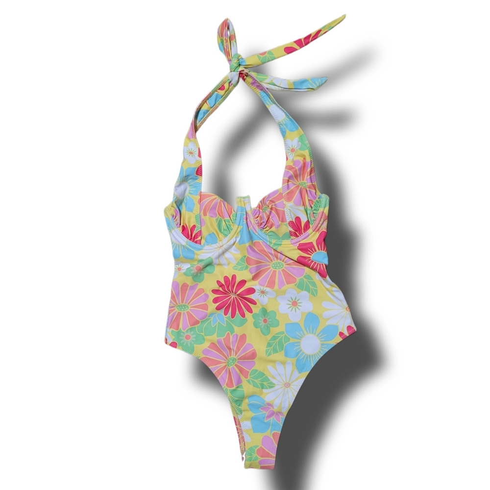 Sugar Thrillz Groovy Happenings One Piece Swimsuit NWT S